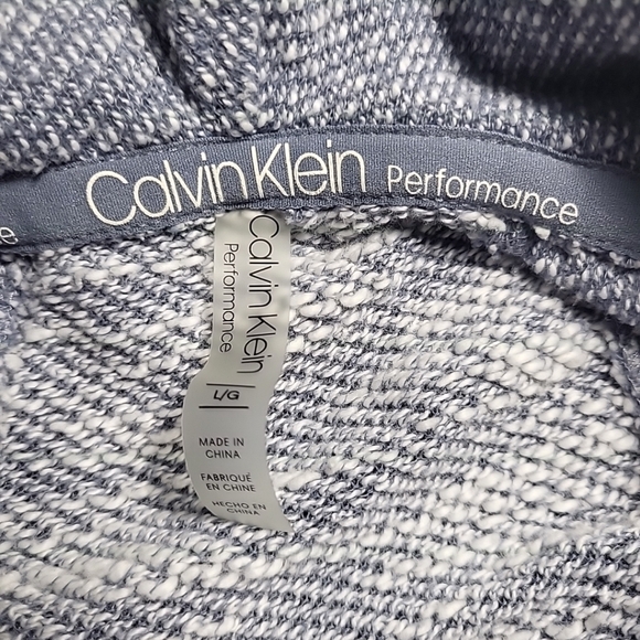 Calvin Klein Performance Women's Sweater Size L Gray Cowl Neck Knit Wrap - Picture 2 of 8